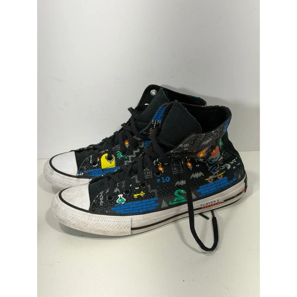 Converse Chuck Taylor All Star 8-Bit Video Game Pixel Art High Top Shoes 5Y